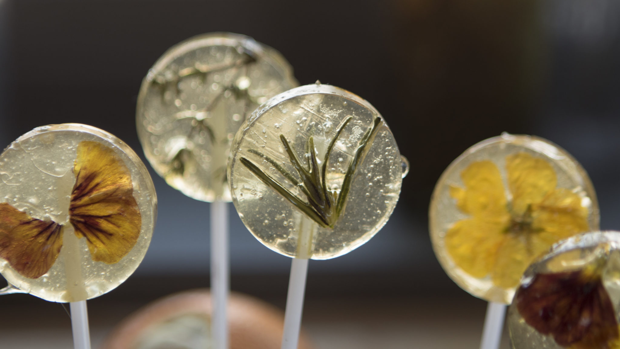 FlowerStudded Lollipops