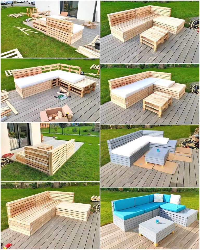 +20 ideas para hacer muebles con madera reciclada Pallets Decor