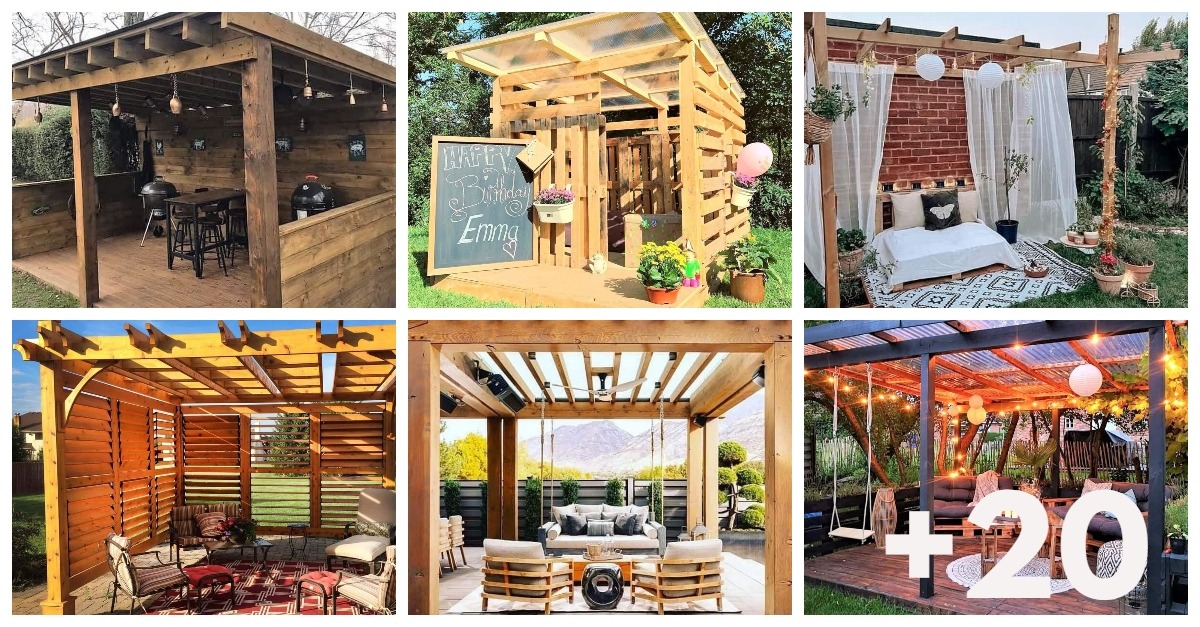 +20 ideas para hacer pérgolas usando madera y pallets Pallets Decor