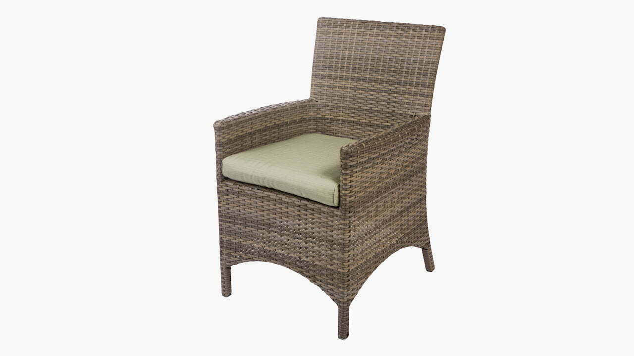 Bonita Collection Armed Dining Chair in Willow Patio Furniture Florida