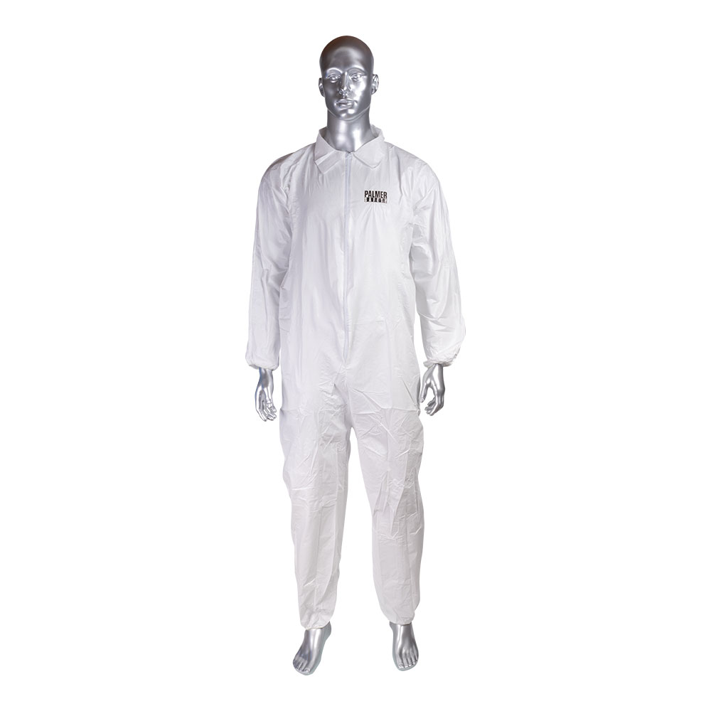 White Microporous Disposable Coveralls Palmer Safety