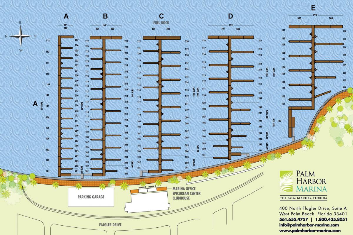Marina Slip Layout Palm Harbor Marina