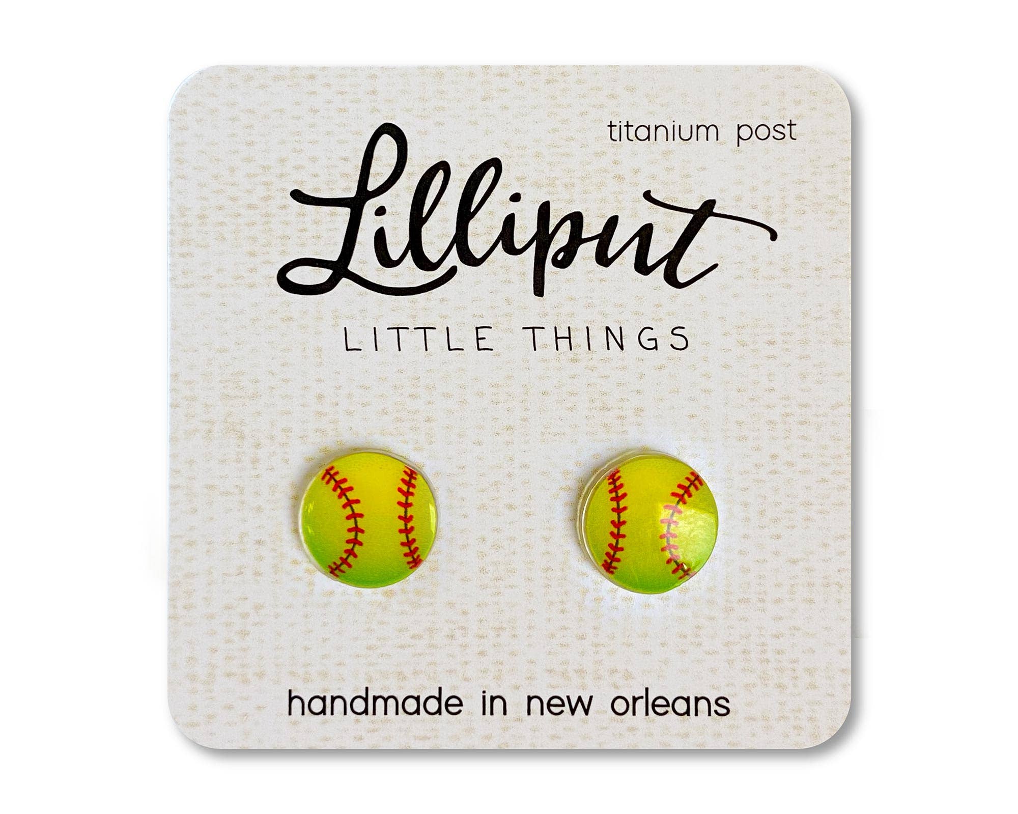 Softball Earrings Palm Harbor Pharmacy