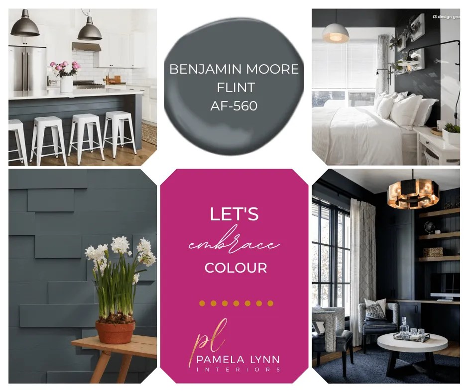 Benjamin Moore Paint Review Flint AF560 Pamela Lynn Interiors