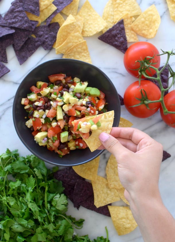 Grilled corn and black bean salsa Pamela Salzman