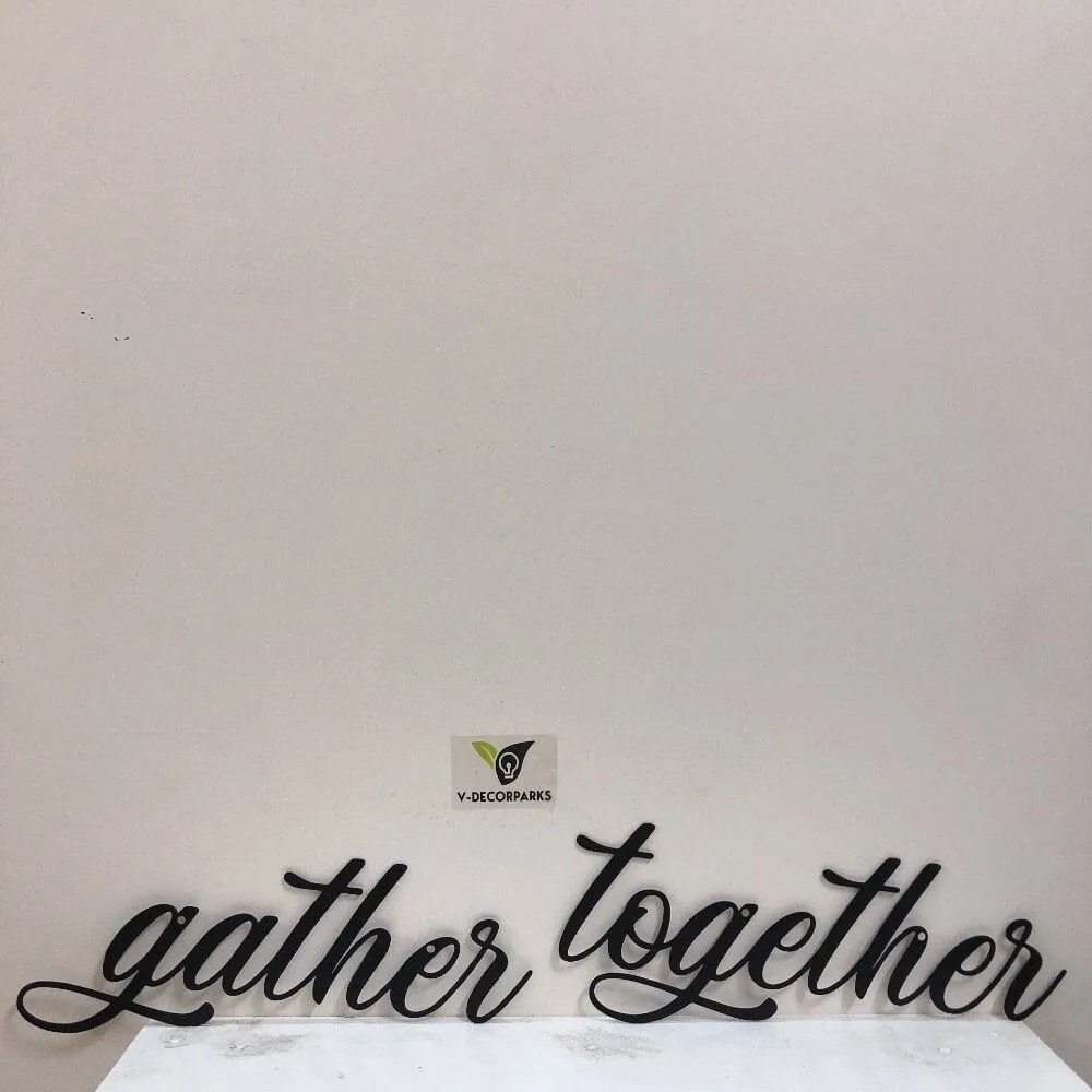 Gather Together Metal Wall Art, Gather Together Word Cutout, Kitchen