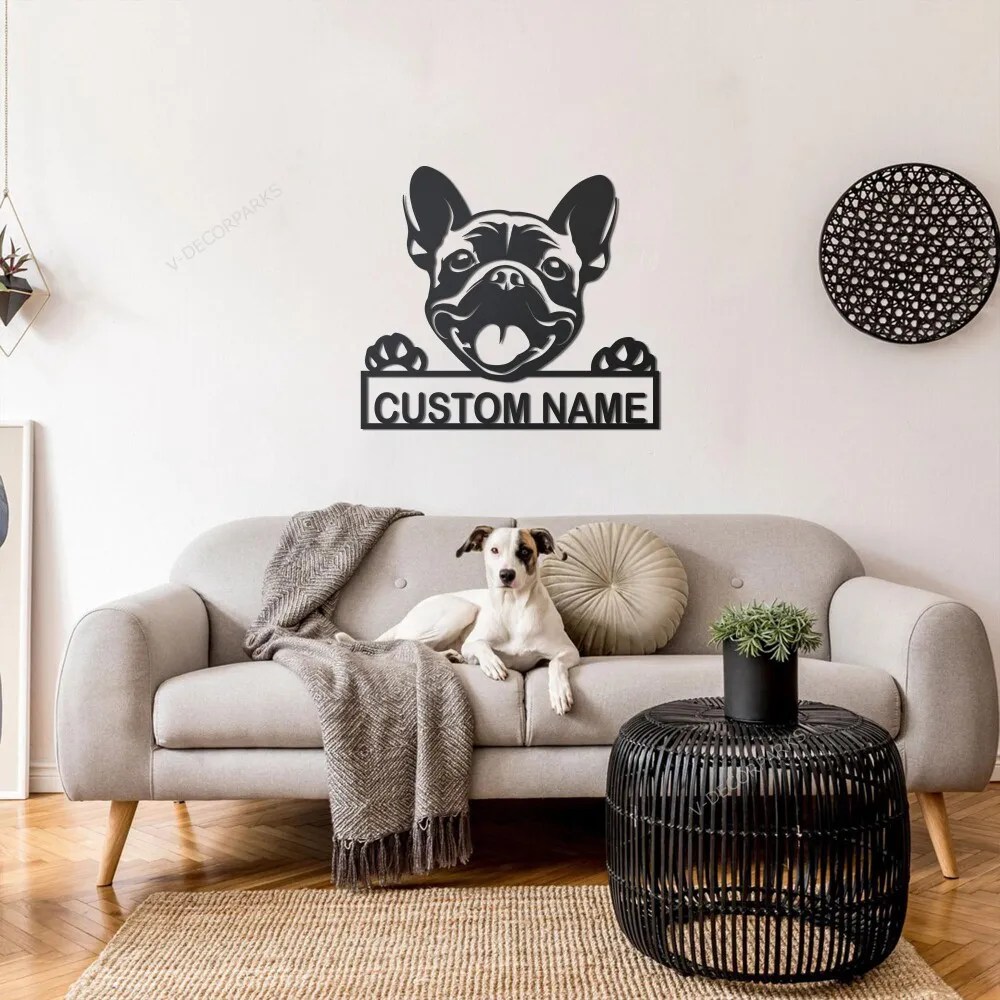 Personalized French Bulldog Metal Sign,french Bulldog Metal Wall Art