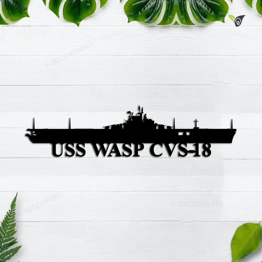 Uss Wasp Cvs18 Metal Wall Art, Custom Us Navy Ships Metal Sign, Metal