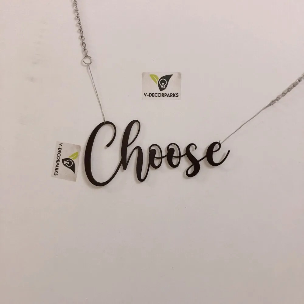 Choose Metal Wall Art In Script, Choose Metal Word Art, Choose Word