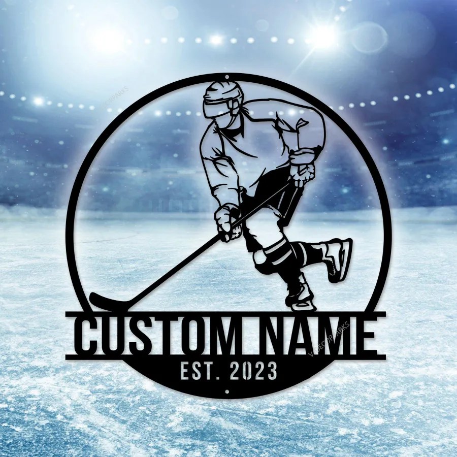 Custom Hockey Metal Sign, Hockey Coach Gift Hockey Gifts For Team