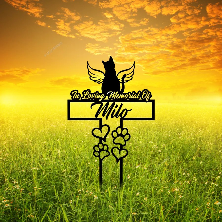 Custom Cat Memorial Plaque, Cat Loss Gift, Memorial Stake, Sympathy