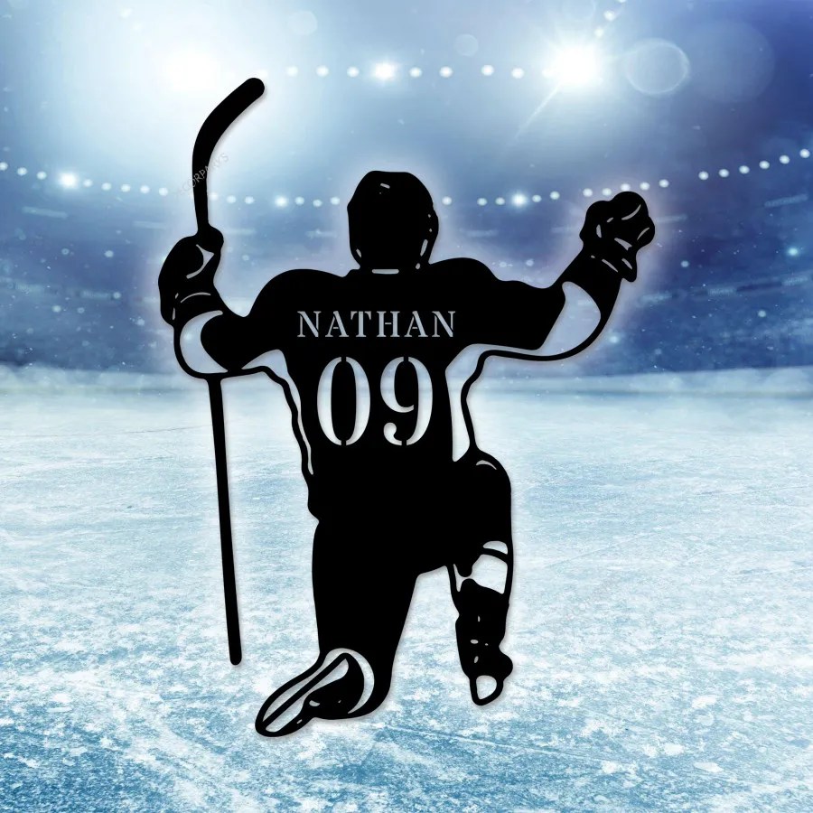 Personalized Hockey Wall Art,hockey Wall Decor,hockey Player Name Sign