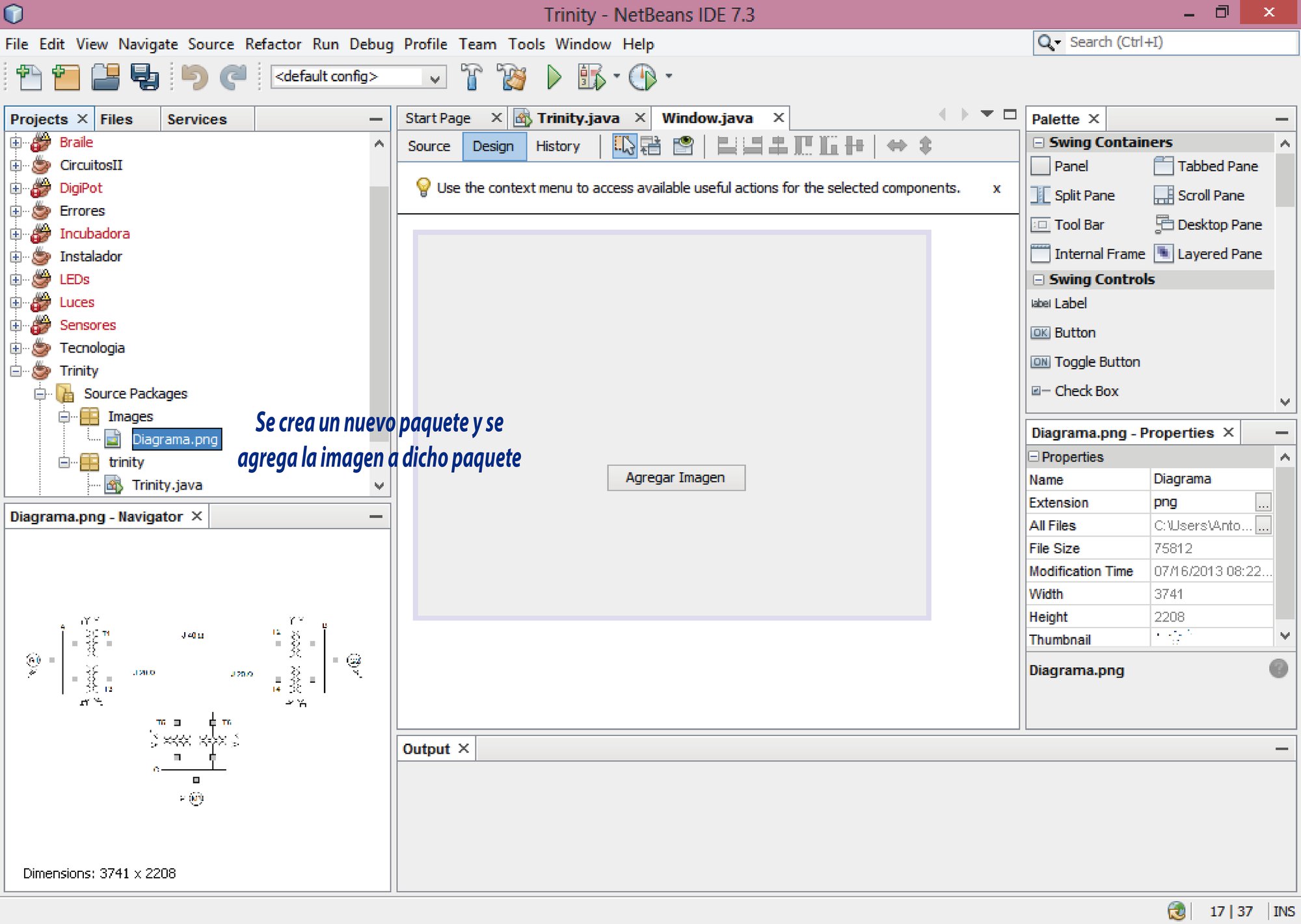 Insert an image inside a jPanel in Java Panama Hitek