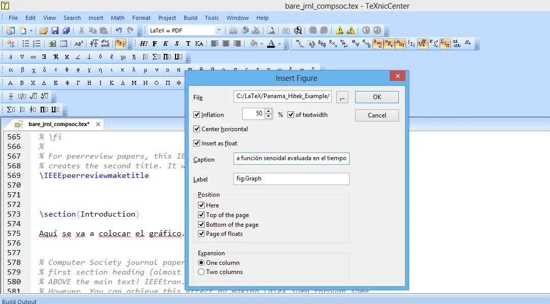 Cómo agregar gráficos de Excel a documento en LaTeX