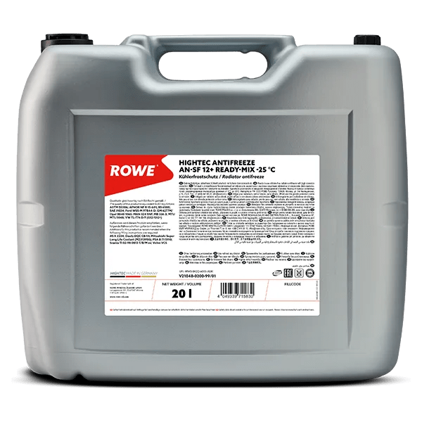 ROWE HIGHTEC ANTIFREEZE ANSF 12+ READYMIX 25°C 20 LITRES