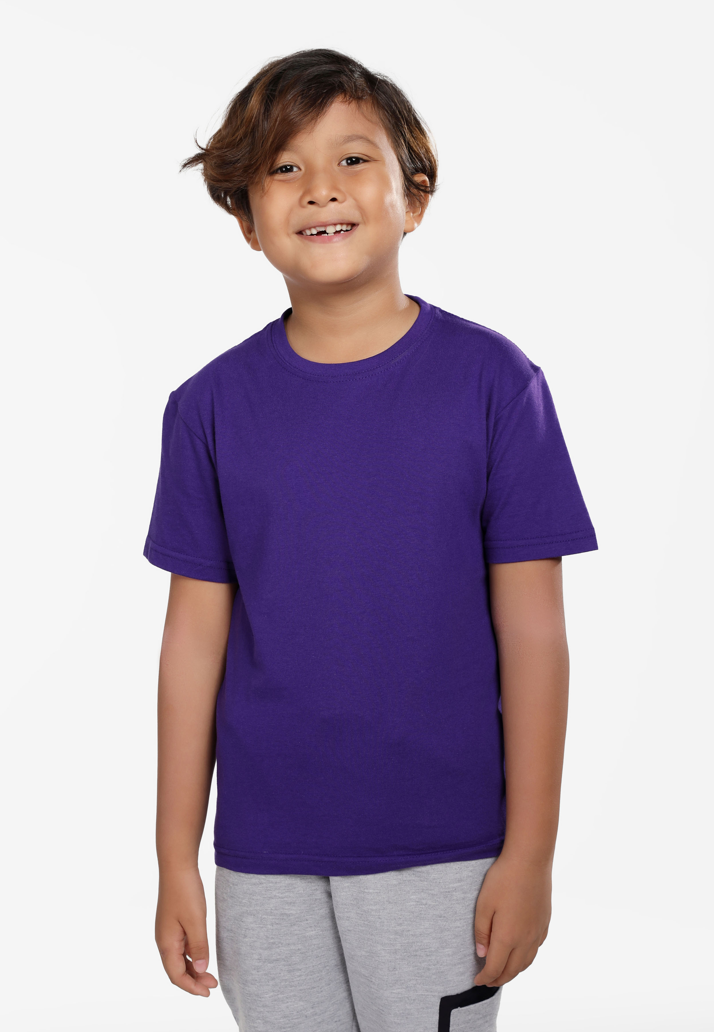 100 Cotton Round Neck KidsPurple (PK90129) Panbasic
