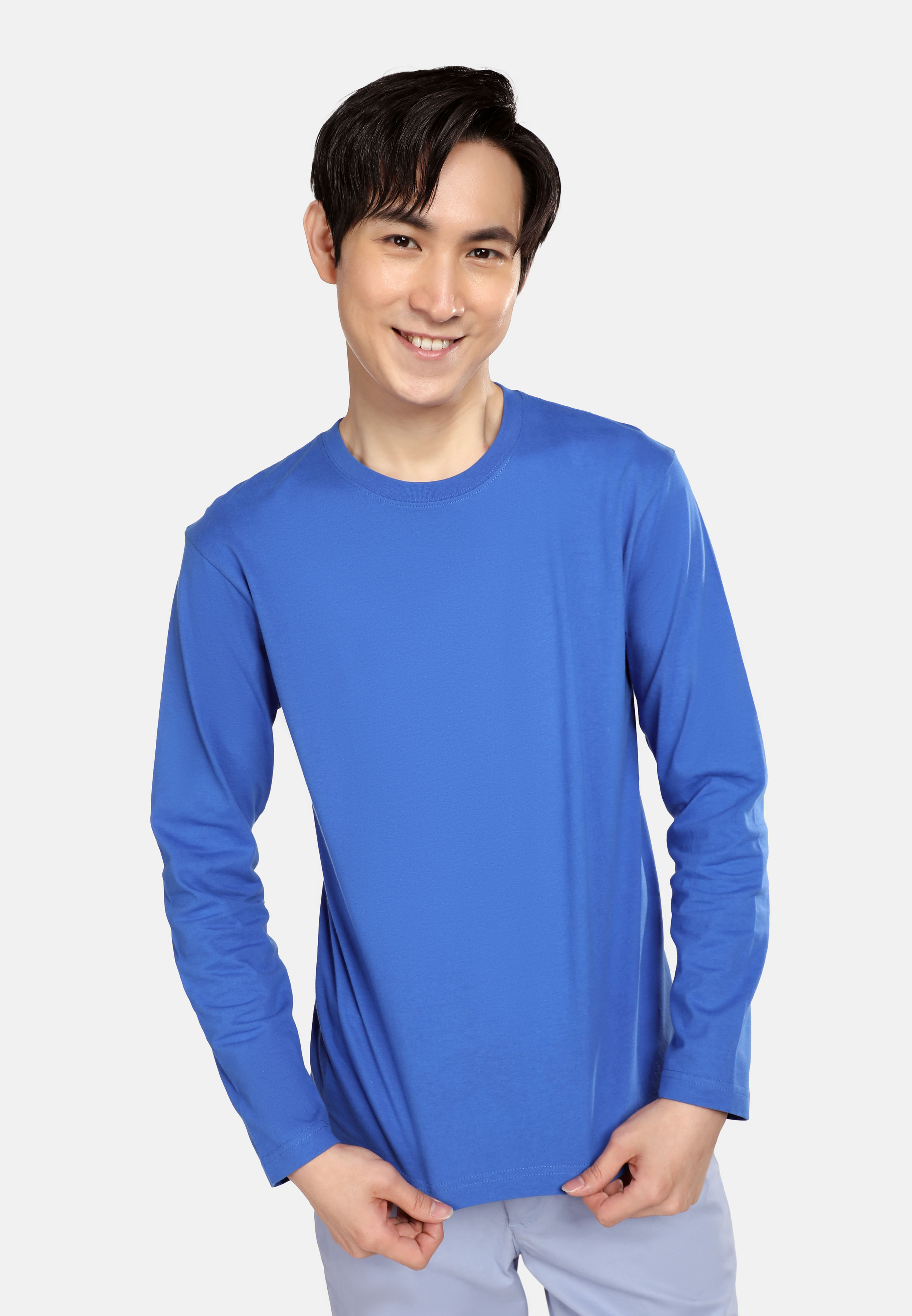 100% Cotton Long Sleeve Round Neck- Royal (P-601-05) - Panbasic