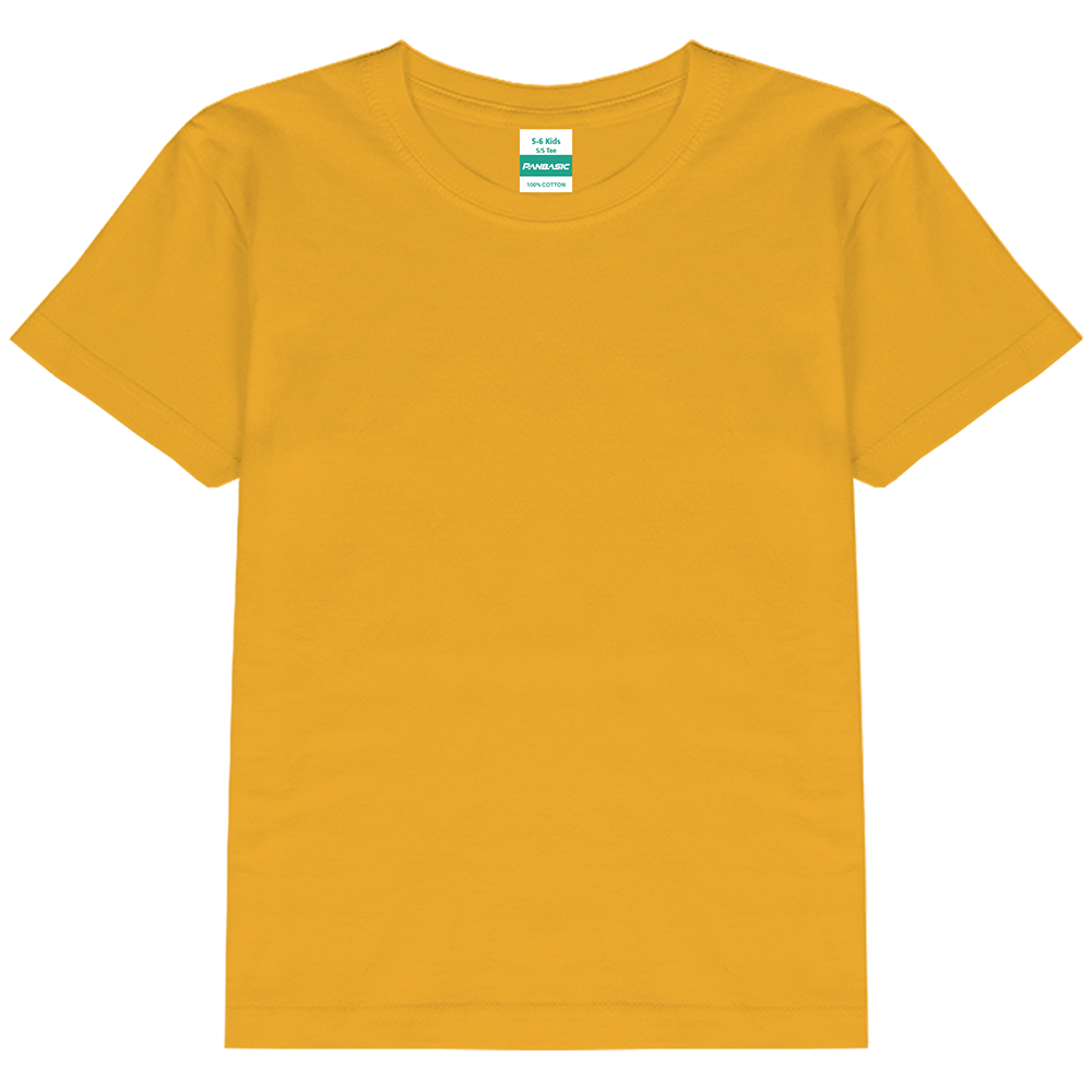100 Cotton Round Neck Kids Mustard Yellow (PK90158) Panbasic