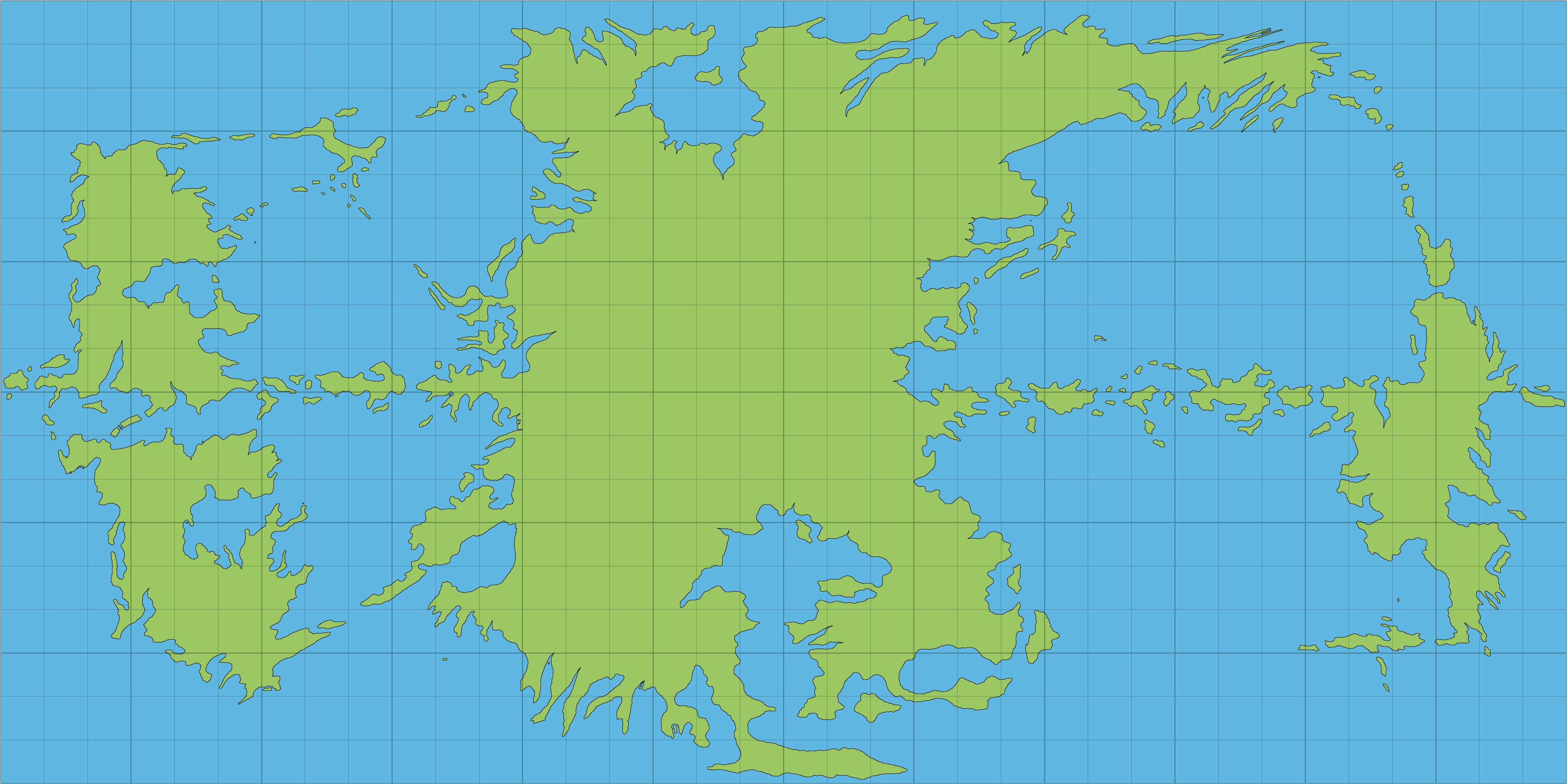 Hollow World World Map, nonhex