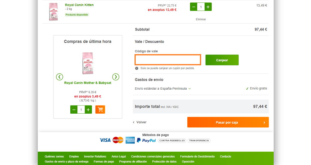 Cupón zooplus ⇒ 25 ⇒ Buykers.es