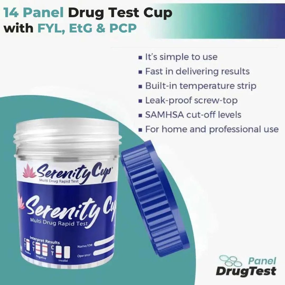 14 Panel Drug Test Cup with ETG and Fentanyl