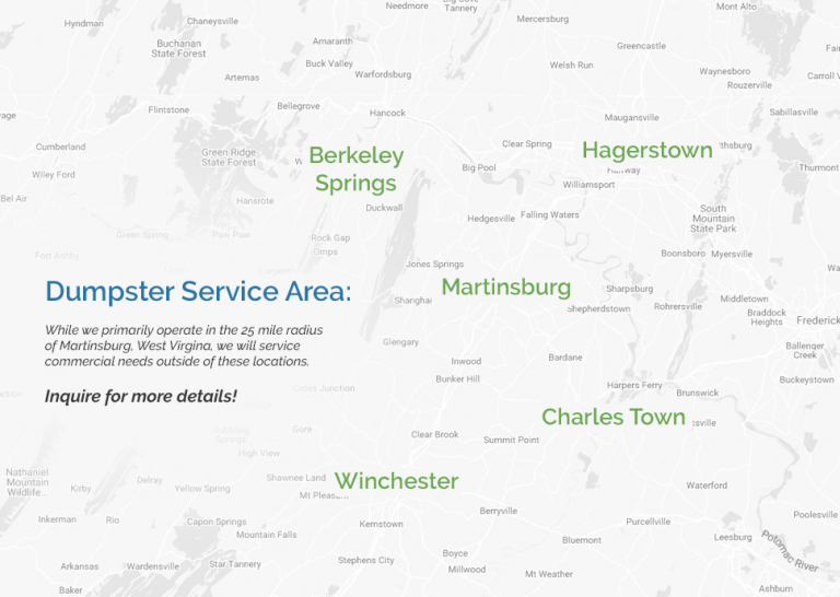 Commercial RollOff Dumpsters Eastern Panhandle WV