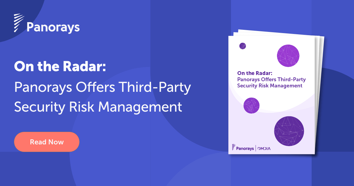 Omdia Consider Panorays for your TPRM Program Panorays