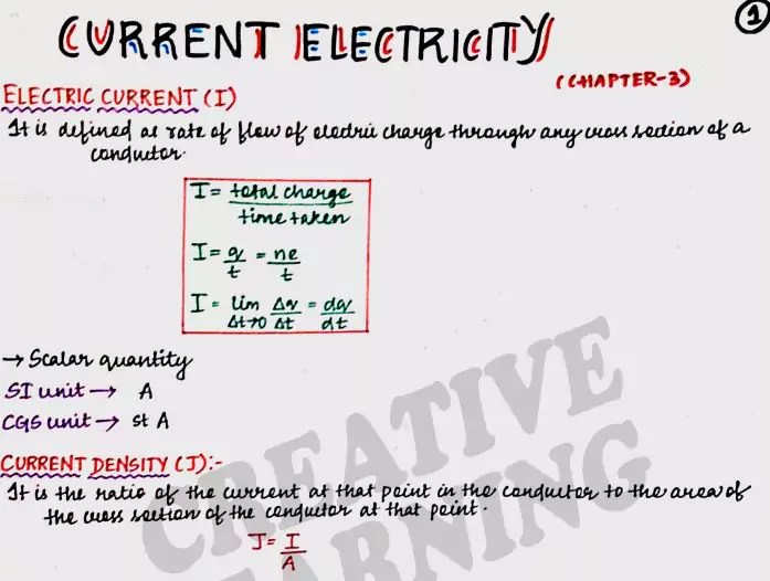 [PDF] Current Electricity Class 12 Notes CBSE Physics Chapter 3 PDF