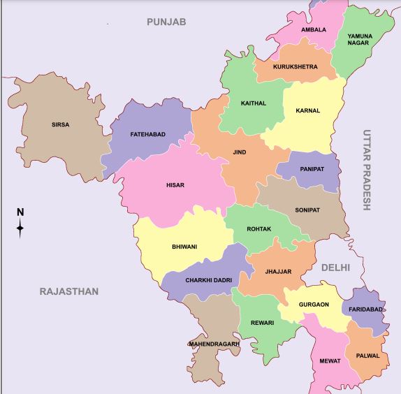 [PDF] Haryana State Map With District PDF Panot Book