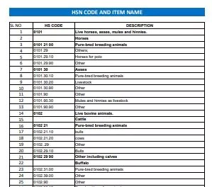 [PDF] HSN Code List PDF - Panot Book