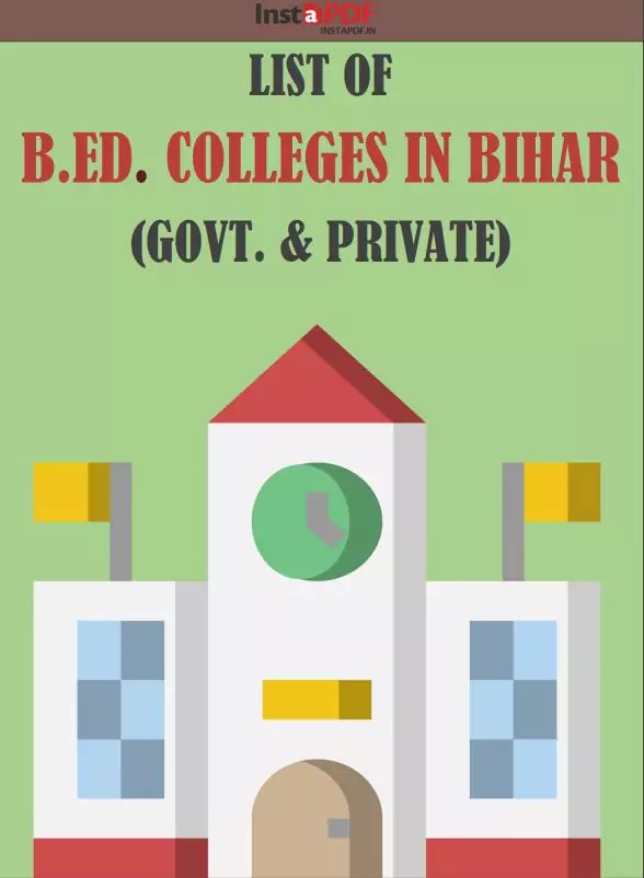 [PDF] Bihar B.ED College List PDF Panot Book