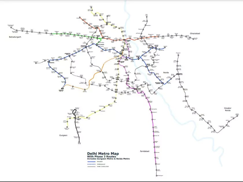 [PDF] Delhi Metro Map 2023 PDF Panot Book
