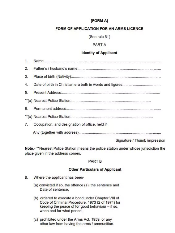 [PDF] Arms Licence Application Form PDF Panot Book