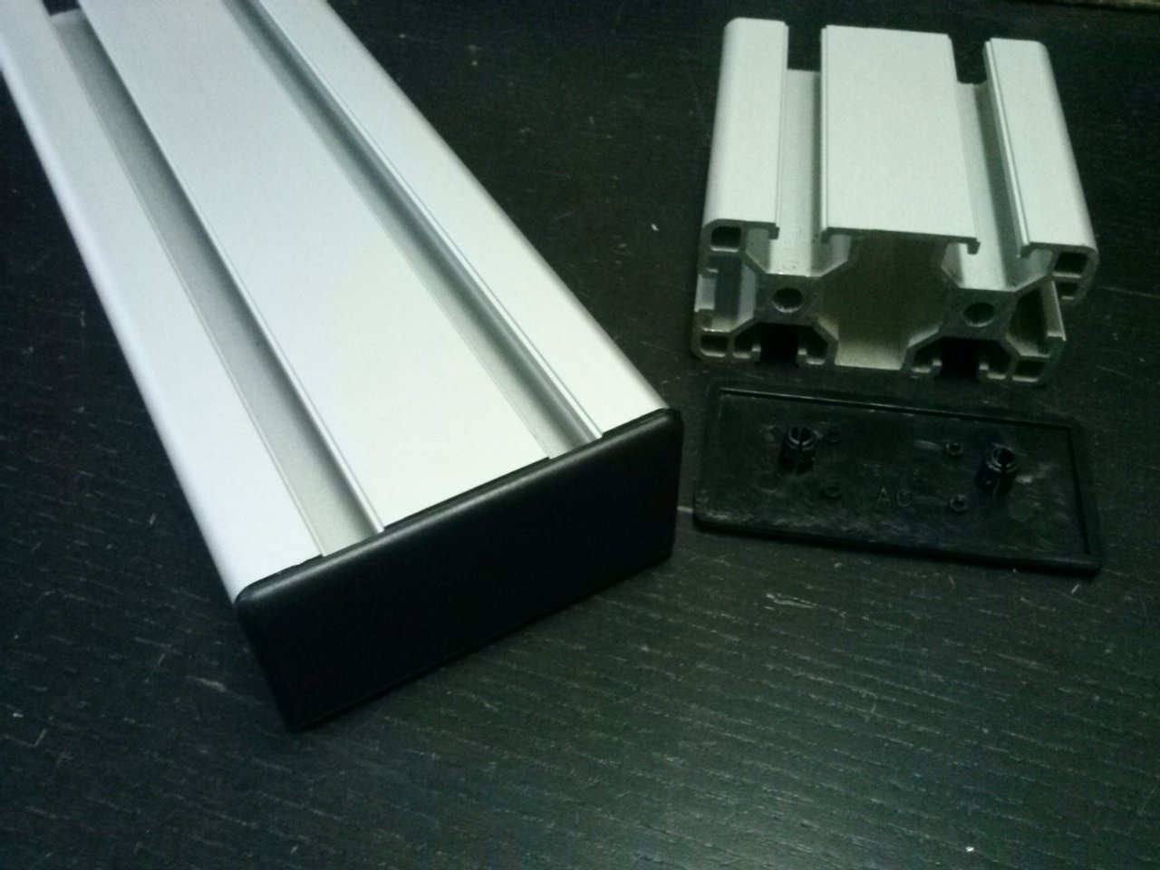 Aluminum Tslot profile End Cap plastic black 40x80mm, 8set