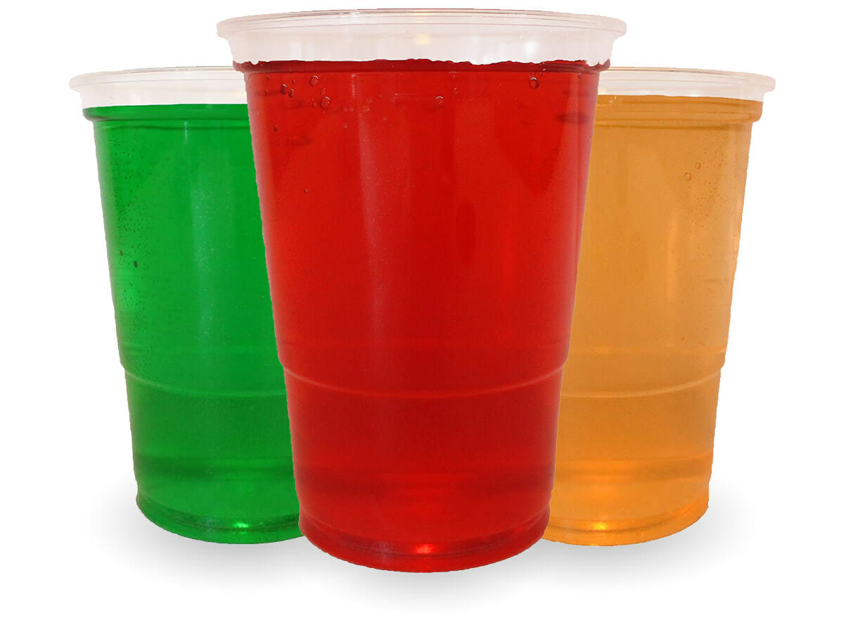 Big Selection of Juice With Many Crazy Colors and Tastes Pantom