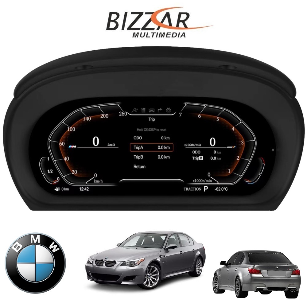BMW 5series E60 20042009 Digital LCD Instrument Cluster 12,3″ με HD