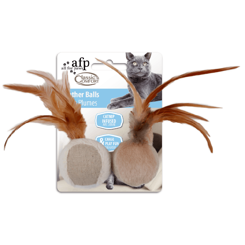 All For Paws Classic Comfort Feather Balls 2pcs