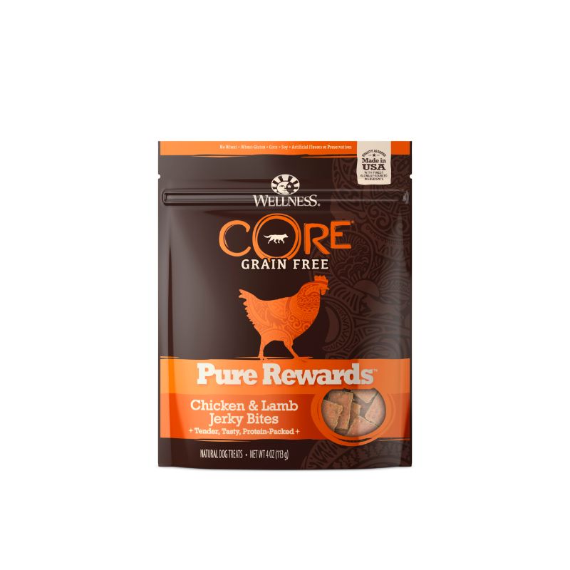 Wellness Core Pure Rewards Chicken & Lamb Jerky Bites Dog Treats 4oz