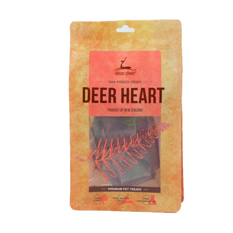 Dear Deer Raw Freeze Dried Deer Heart Premium Pet Treats 50g