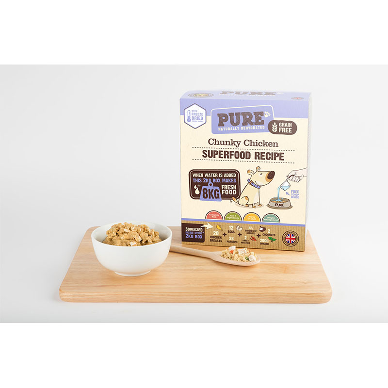 Pure Pet Food Chunky Chicken Freeze Dried Dog Food