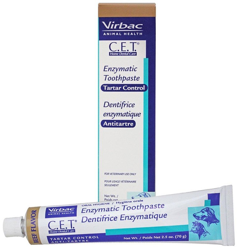 Virbac C.E.T. Enzymatic Beef Flavored Toothpaste for Dogs and Cats 70g