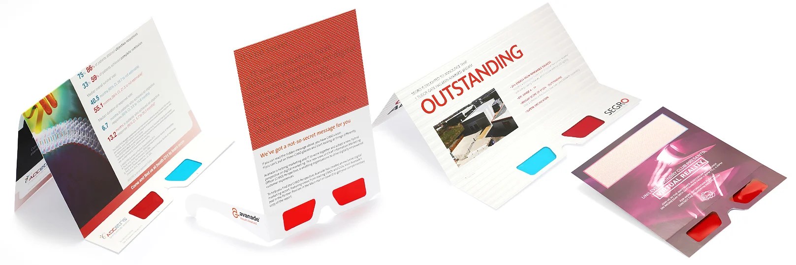 Customised direct mailers with 3D/Decoder glasses Paper 3D