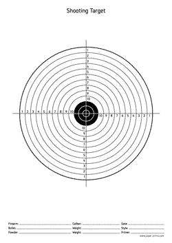 Print shooting target A4 paper for free.