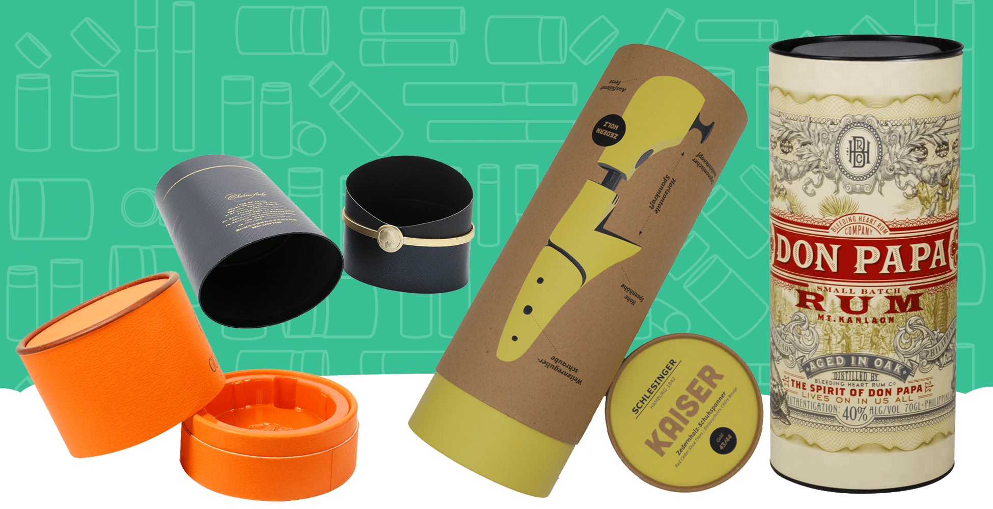 Portfolio Custom Paper Tube Packaging & Printed Cardboard Tube Box