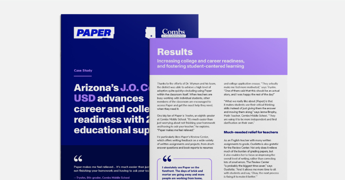 Career & College Readiness with 24/7 Educational Support Paper Case