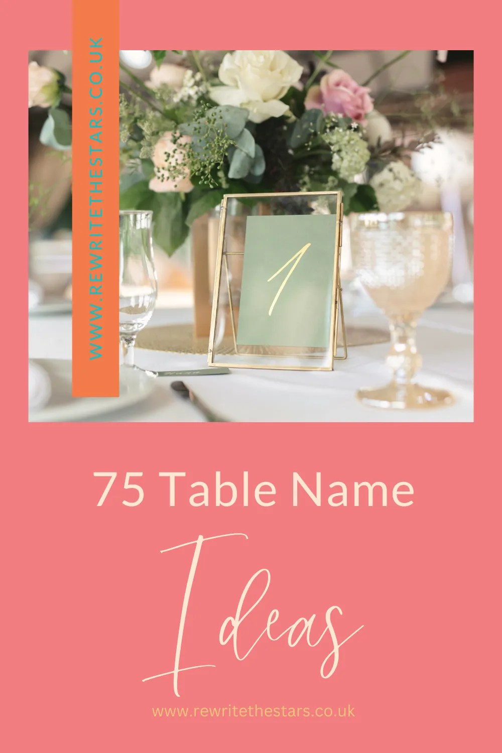 75 Table Name Ideas Paper and Bloom