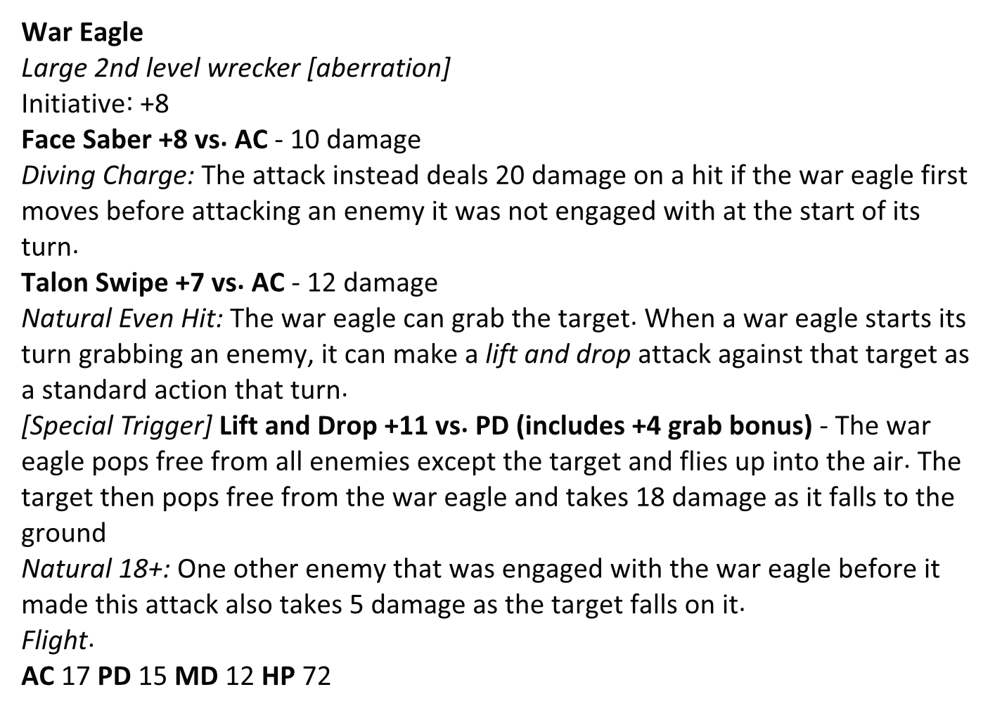 War Eagle Writing and Rolling