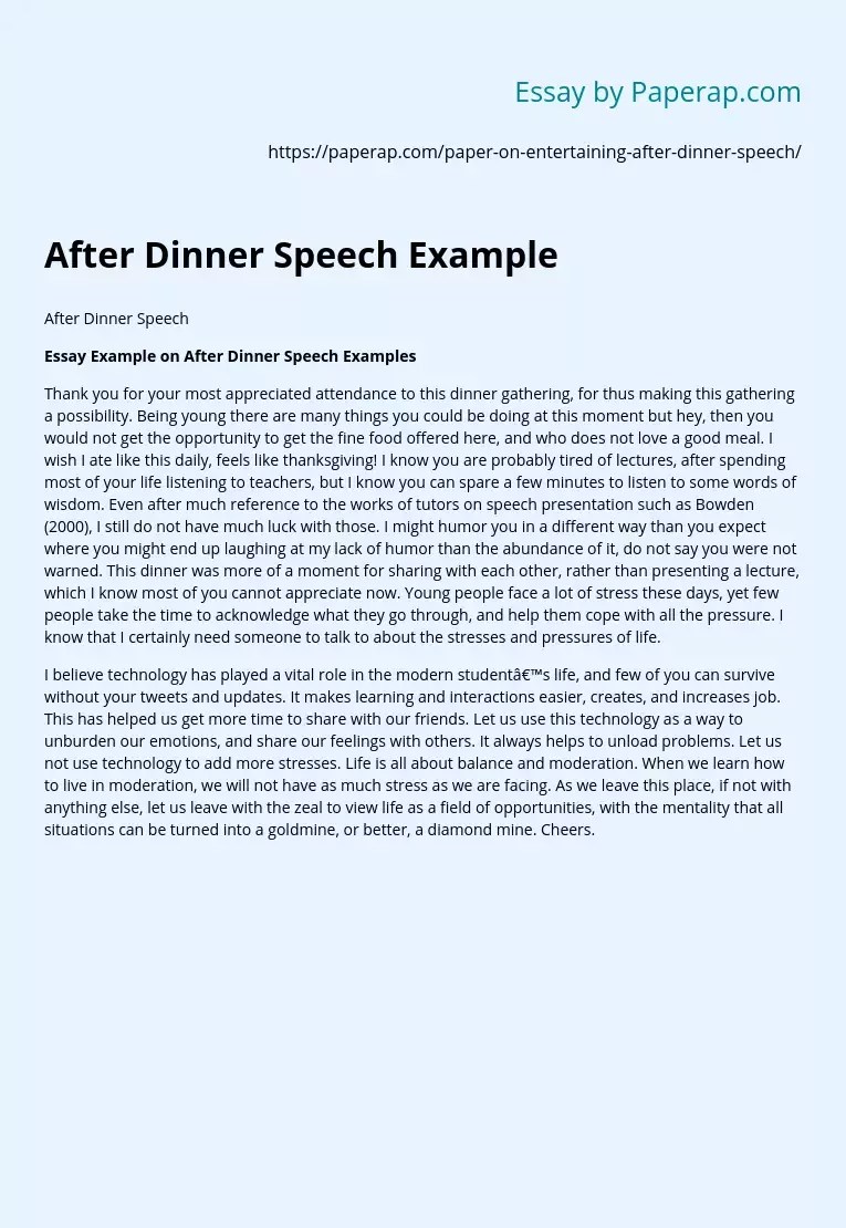 🏷️ Good after dinner speech topics. Types of Speeches The After Dinner