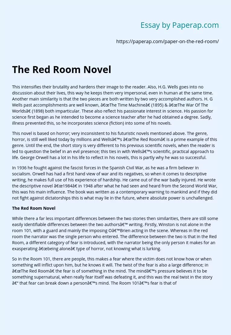 The Red Room A Swedish Novel by August Strindberg Free Essay Example
