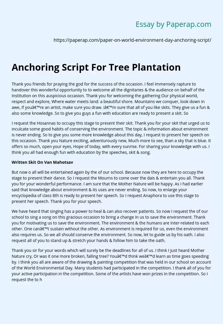 Anchor Script Tree Planting Pattern Free Trial